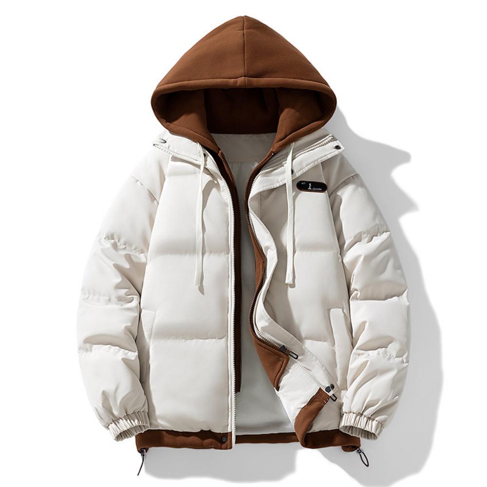 Paarmode 8-farbige falsche zweiteilige Brotkleidung zum Warmhalten, modische und vielseitige lässige öffentliche Baumwollwattierte Kleidung