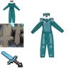 Minecraft Steve Armor Child Cosplay Costume Jumpsuit For Boys And Girls Perfect For Halloween And Dress Up Events