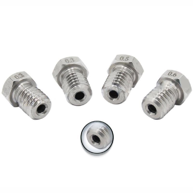 5 stücke Edelstahl Düse Extruder 3D Drucker Teile Filament Gewinde Teil