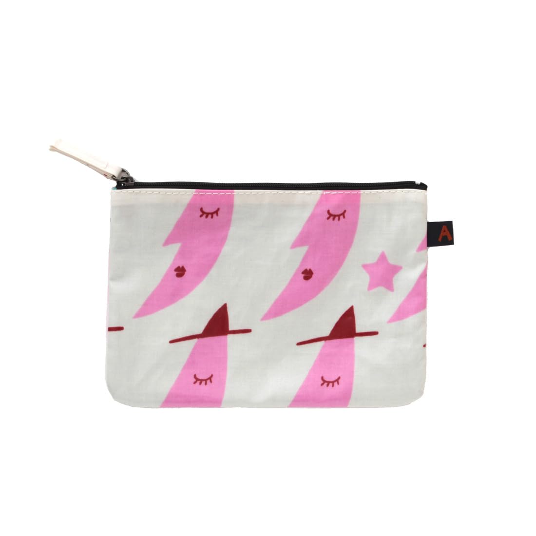 

Atsuko Matano Pouch, Pink Crescent Moon (Ivory), Women s, Approximately 13.5cm Tall and 20cm Wide, 089001-0010-01
