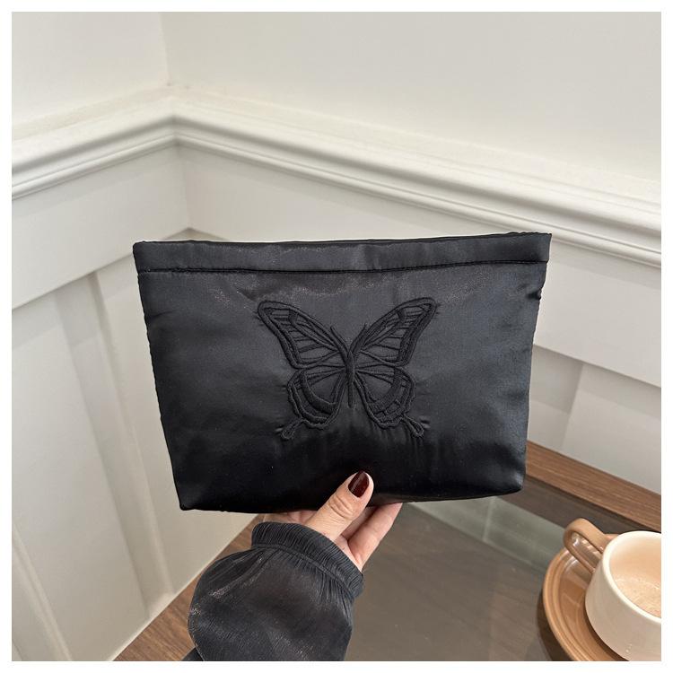 Butterfly Cosmetic Bag Large Capacity Skin Care Products Jacquard Storage Bag Going Out Portable Wash Bag Travel Liner Bag