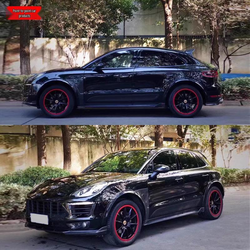 Compatible with Porsche Macan 14-17 CMST Carbon Fiber Body Kit: Front and Rear Lips, Tail Wing, Fender.
