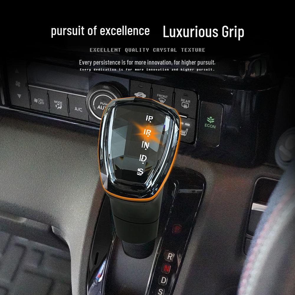 N-BOX Crystal Gear Shift Knob with Seven-Color Ambient Light