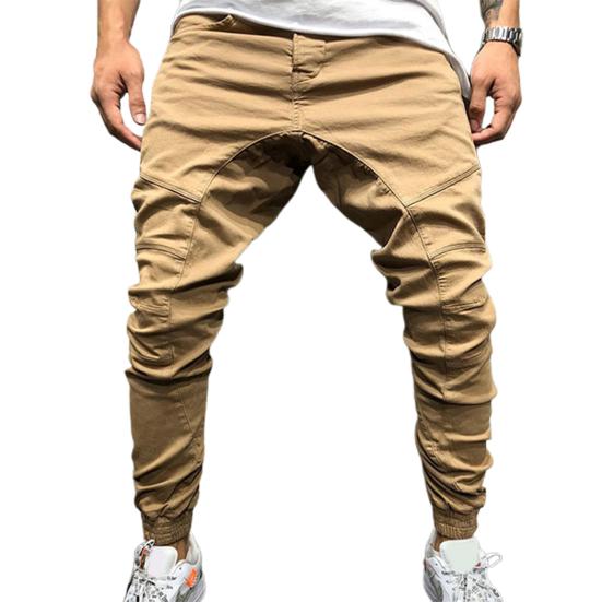 Koupit Elastic Waist Joggers Pants Chic Shrink Resistant Slim Men Solid