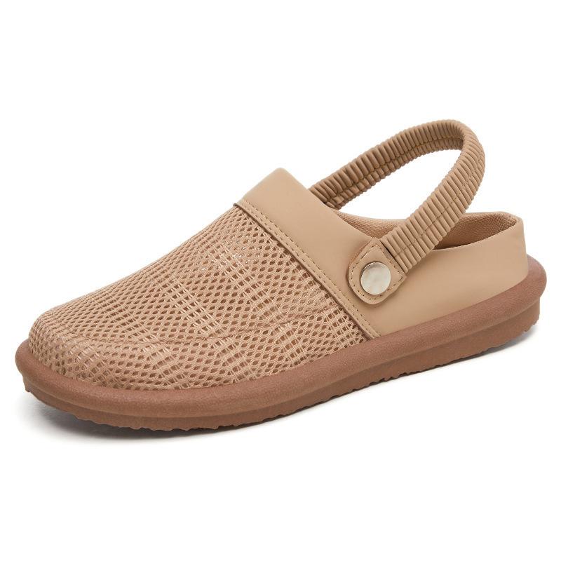 Slippers outer wear summer literary retro half drag comfortable shoes breathable cotton and linen