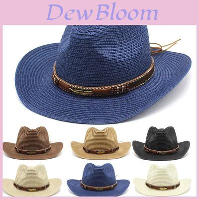 Westlicher Cowboy-Strohhut Sonnenschutz Breiter Rand Geschenk für Männer und Frauen