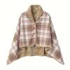 2026 New Warm Shawl, Cold-Proof Cover Blanket, Thickened Plaid Postpartum Cover Blanket, Nap Blanket, Multi-Functional Blanket