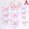 10Pcs/Set Birthday Cake Toppers Cake Decoration Handmade Painted Butterfly Cake Topper for Wedding Birthday Party Baby Shower