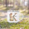 Personalized Mug for Kids Custom Deer Lion Initial with Name Cup for Boys Girls Child Handle Mugs Birthday Festive Gifts for Kid