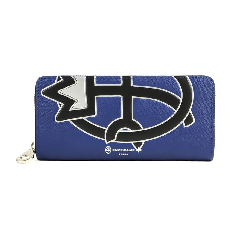 

[Castelbajac] round zipper long wallet With coin purse upra 054624 blue