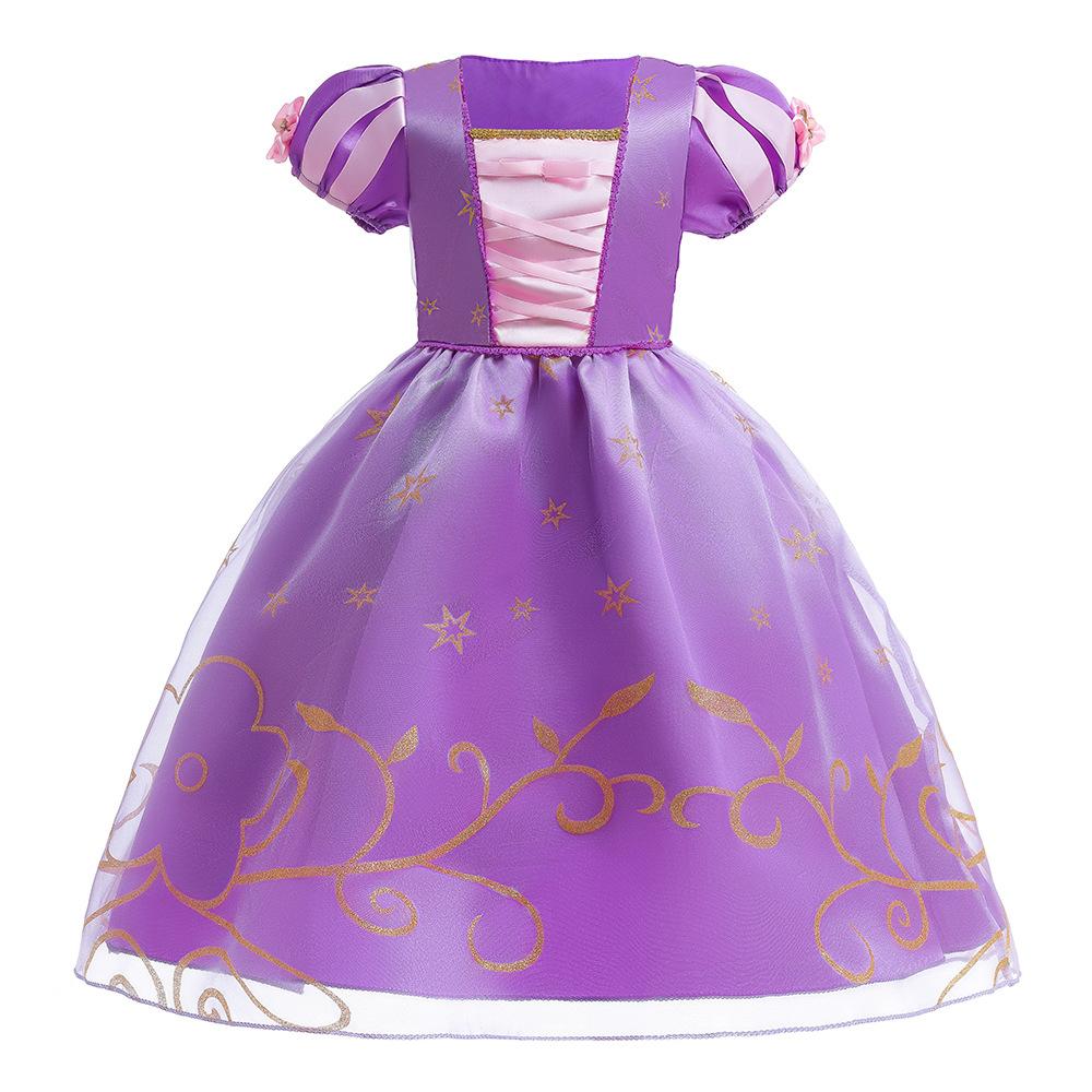 

Детское платье для девочек, летние платья для вечеринки, дня рождения, детское элегантное платье принцессы, вечерние длинные платья с цветочным рисунком 150 фиолетовый