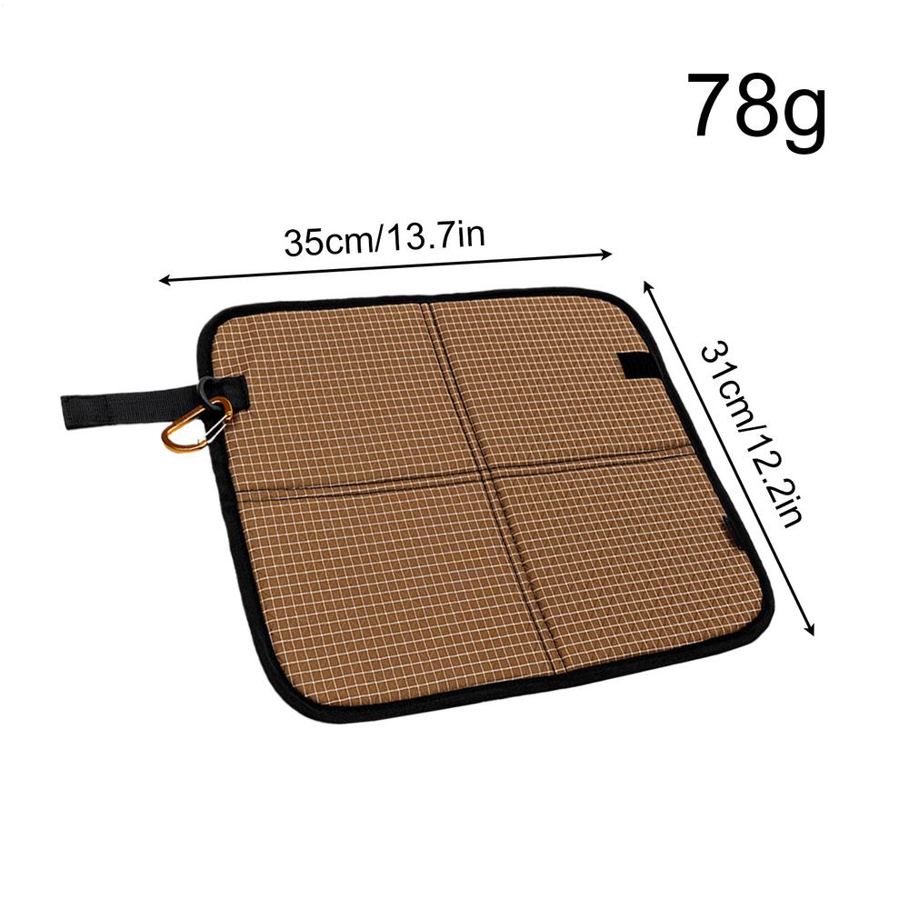Sitting Pad for Backpacking Waterproof Chair Mat with Carabiner Clip Foldable Seat Cushion for Hiking Picnic Travel Airplane