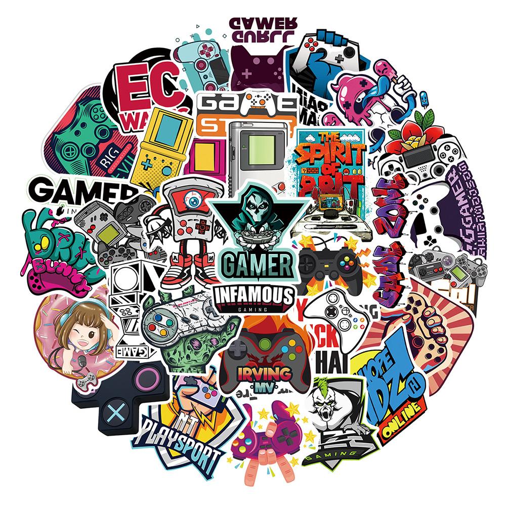 10/30/50pcs Vintage Video Game Cartoon Stickers Cool Gamepad Decals DIY Skateboard Laptop Phone Bike Graffiti Sticker