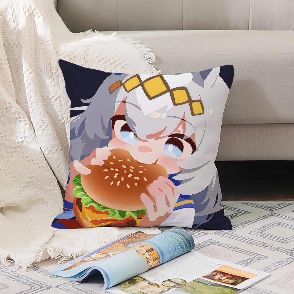 Söt U-Uma M-Musume P-Pretty D-Derby Kuddfodral Kontorskuddar Lämpliga för Soffa Bil Sovrum Dekorativt Kuddfodral