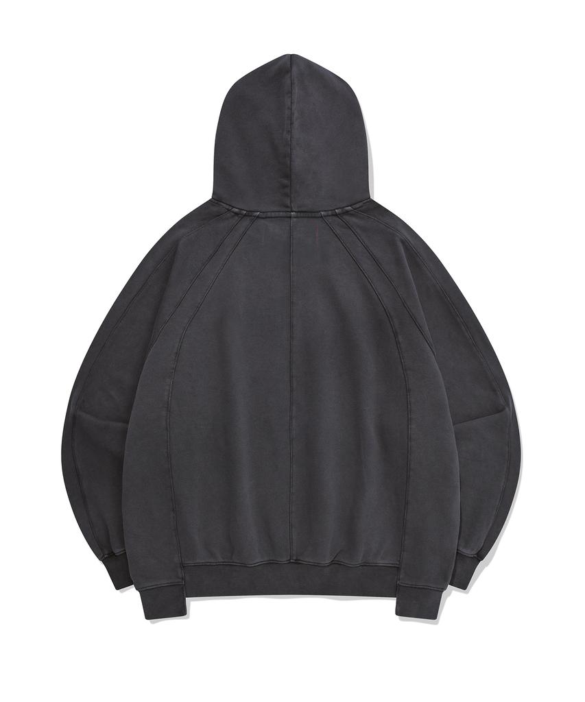 Vintage Cutoff Hoodie Pg Blue Charcoal
