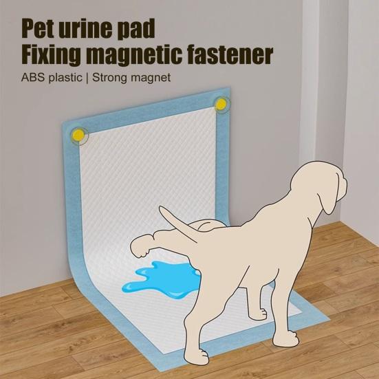 Pet Pee Pad Holders Magnetic Dog Potty Training Pad Holders with Strong Magnets Potty Pad Holders Fit Most Flat Surfaces Easy Cleanup for Leg Lifting