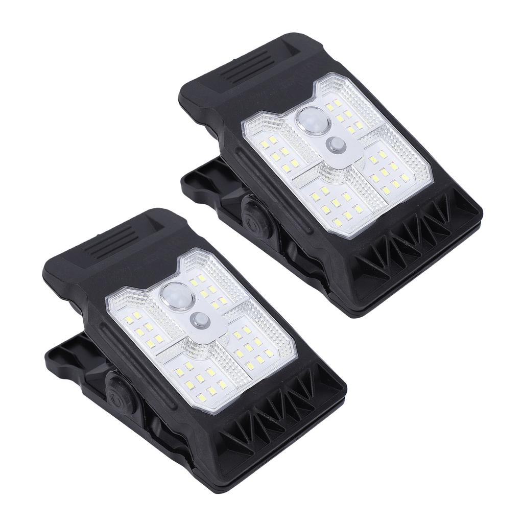 2pcs Solar Clip Light Motion Sensor 3 Lighting Modes Water Proof Clip On LED Solar Light for Garden