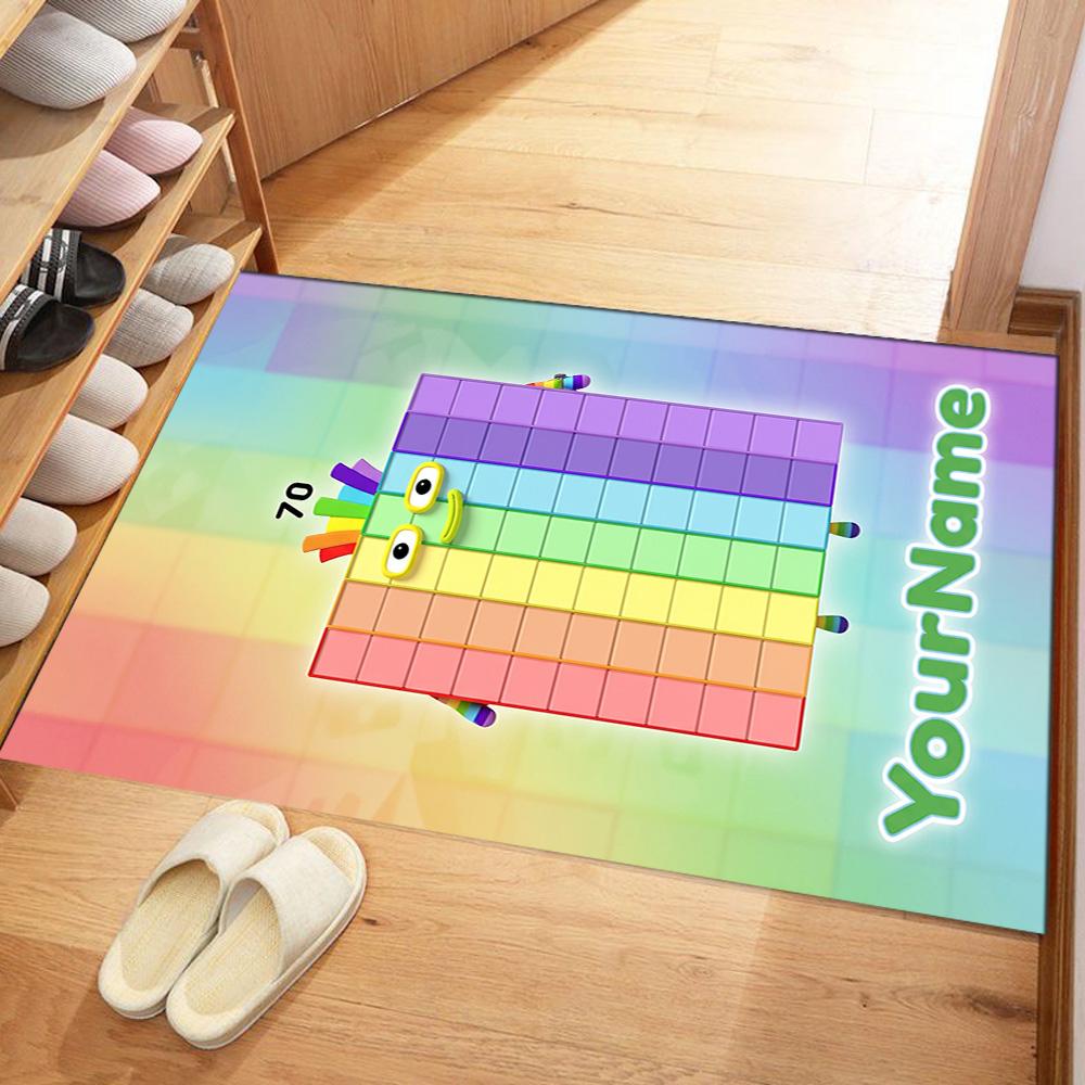 Numberblocks Customize Text Floor Rug Office Rug Design for Living Rooms Dining Room Study room Playrooms Antislip Carpet Anime Office Decor