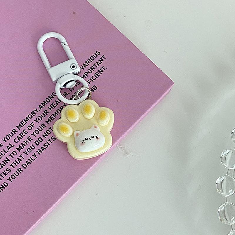 

1 шт. Милый брелок-подвеска в виде кошачьей лапки для девочек, шарм для рюкзака, аксессуар для чехла для наушников, креативные подарки для друга, пары жёлтый