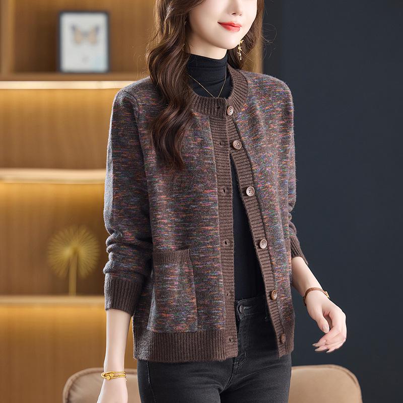 Vielseitige Damenstrickjacke: Herbstkollektion 2025 - Locker geschnittener Strickmantel für Frühling, Herbst und Winter