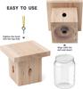 1 PCS Wood Carpenter Bee Trap For Outside - Natural Hanging Carpenter Bee Traps Outdoor With Plastic Collection Jar, Best Bee Trap For House - Insect