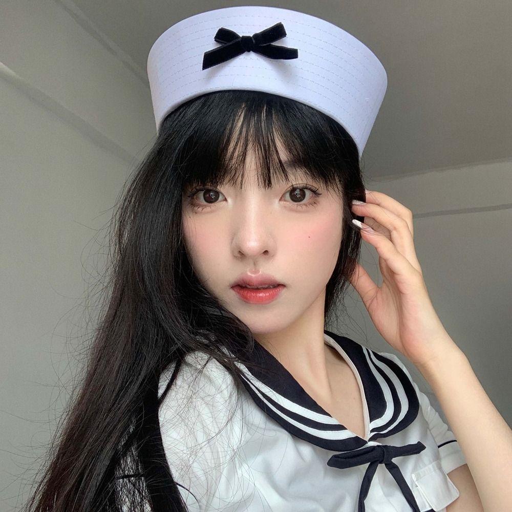 Bowknot Sailor Hat Dome Navy Cap Personality Bow Beret  Ladies