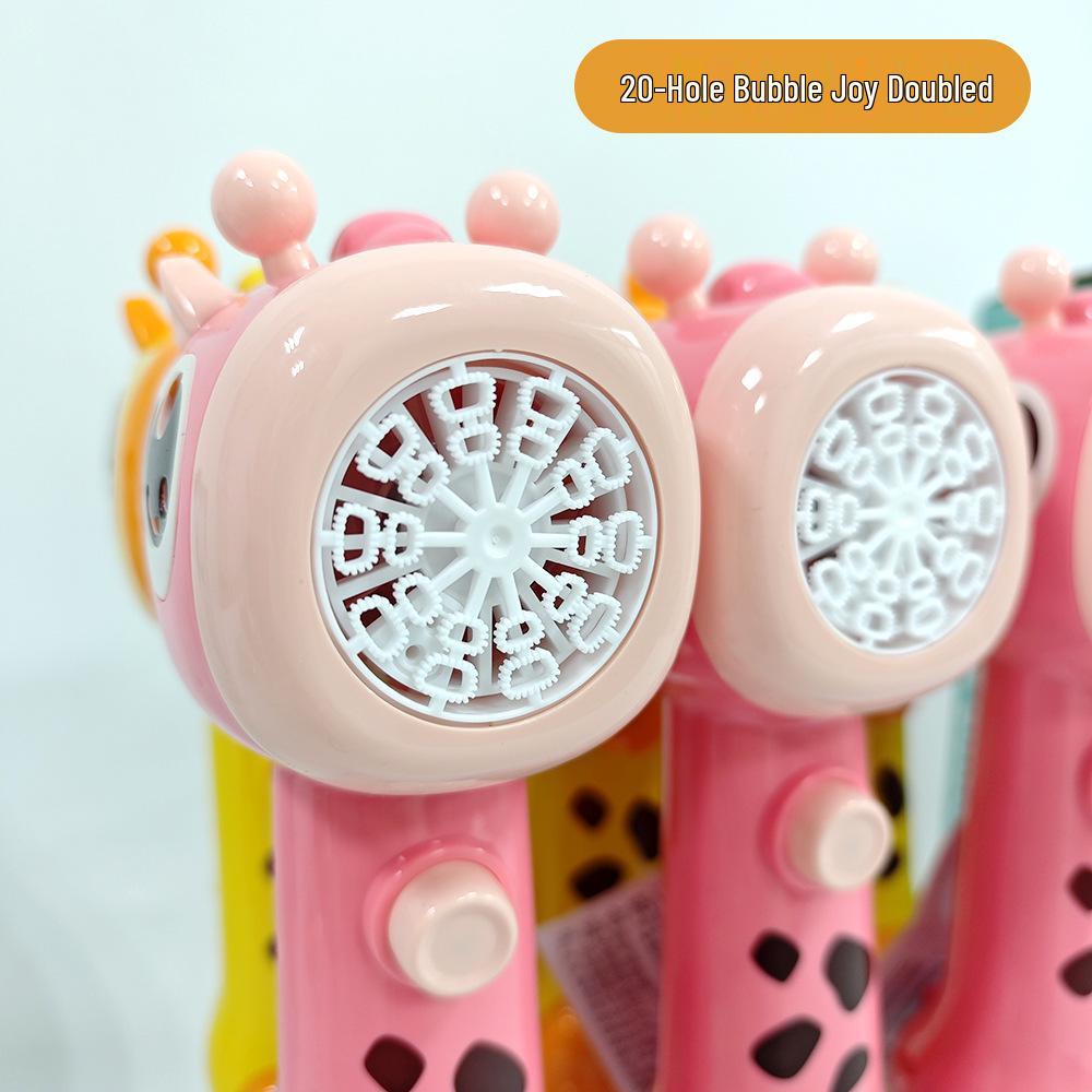 Giraffe Light-Up Automatic Bubble Wand Toy for Kids