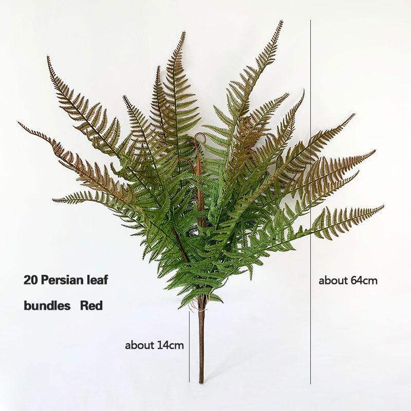 Large Boston Fern Bunch Fake Green Plant Artificial Fern Persian Leaves Bundles for Home Garden Decoration DIY Plant Landscaping