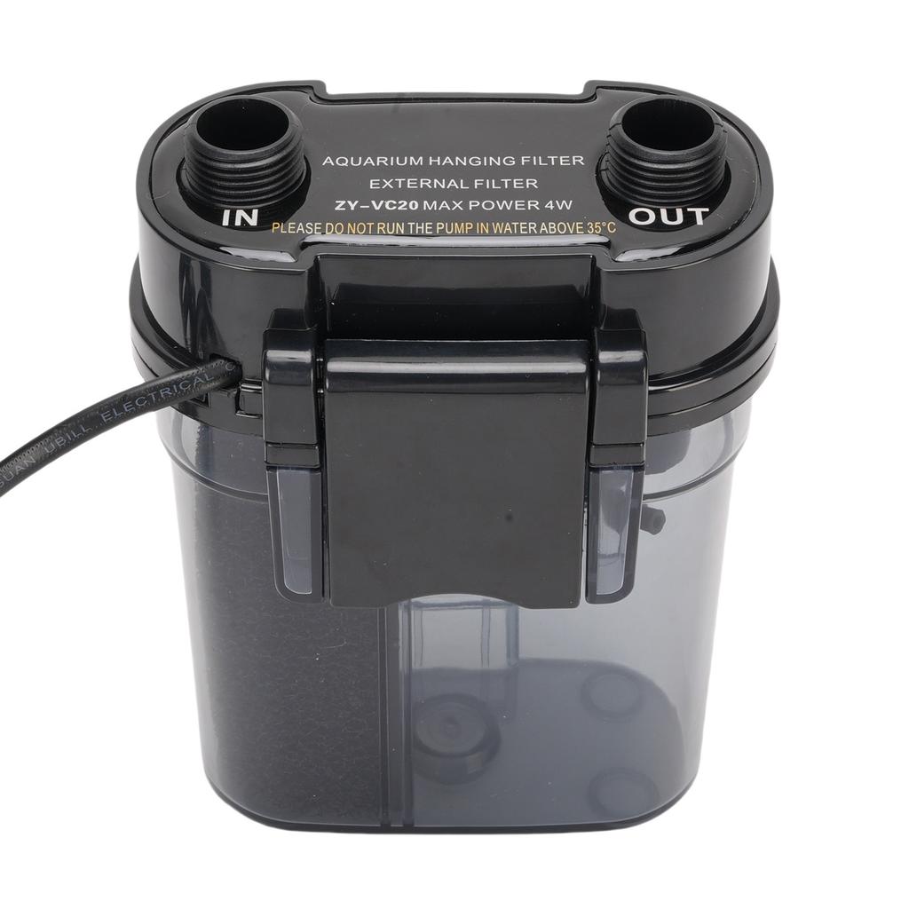 Wall Mounted Fish Tank Filter 300L H 4W Plastic External Aquarium Filter for Water Pressure Pump Outdoor Ponds EU Plug