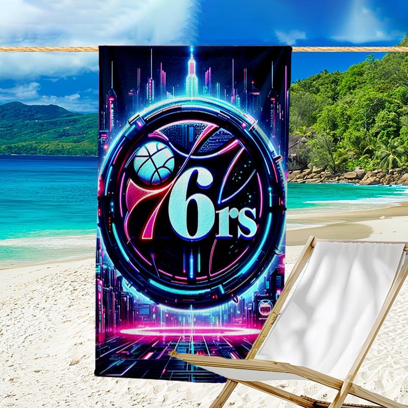 76ers Basketball Team Quick-Dry Microfiber Beach Towel Super Soft & Absorbent for Bath, Beach, Travel Bath Time Accessory, Fan Gifts