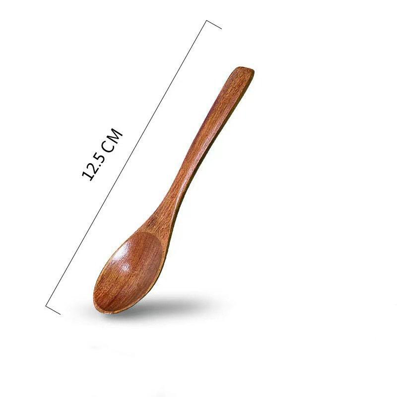 10/12.5/14.5Cm Wooden Spoon Bamboo Kitchen Cooking Utensil Tool For kitchen Soup Teaspoon Catering Wooden Spoons Soup Spoons