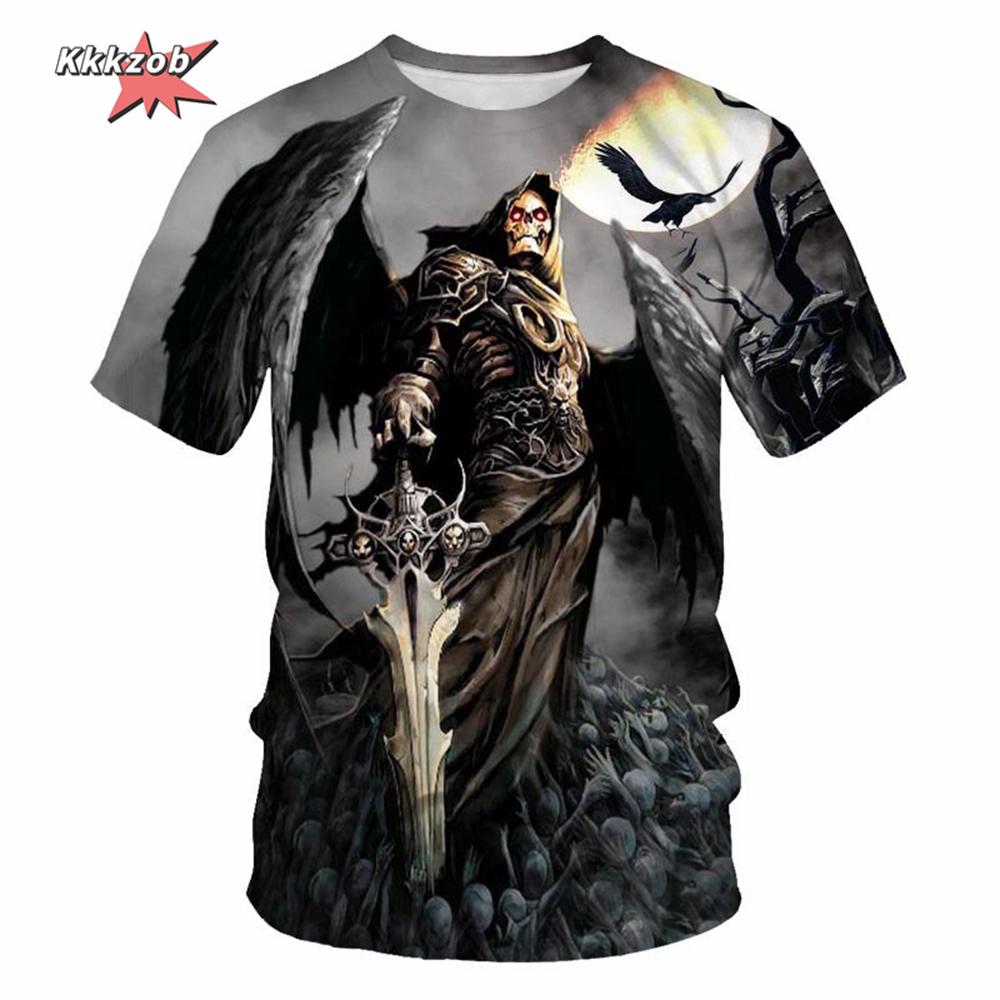 Skull Beer 3D Printed Gothic Horror Skull Men's Printed T-Shirt Party Street Casual T-Shirt Short Sleeve Round Neck Shirt Tops