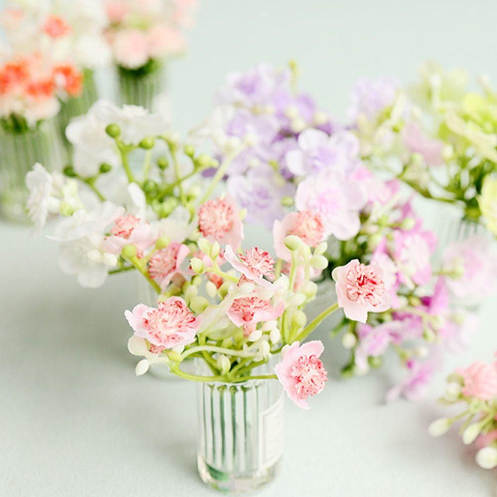 Multicolor Dollhouse Flower Vase 1/6 1/8 1/12 Doll Floral Toy Dollhouse Ornament