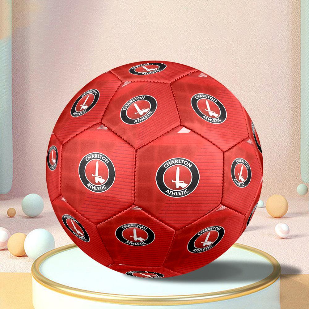Football Charlton-Athletic Crest Size 5 Soccer Balls, Anti-Slip, Protective Football, Outdoor Sport, a Unique Gift Suitable for Him/her, Birthdays