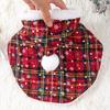 Custom Designed Festive Dog Cape Hood Cute Winter Comfortable Christmas Plaid Sherpa Lining Eco-Friendly Personalized Polyester