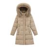 Slim-fit Cotton-padded Clothes In Winter Solid Color Medium and Long Fashion Large Fur Collar Thickened Cotton-padded Clothes Warm Jacket