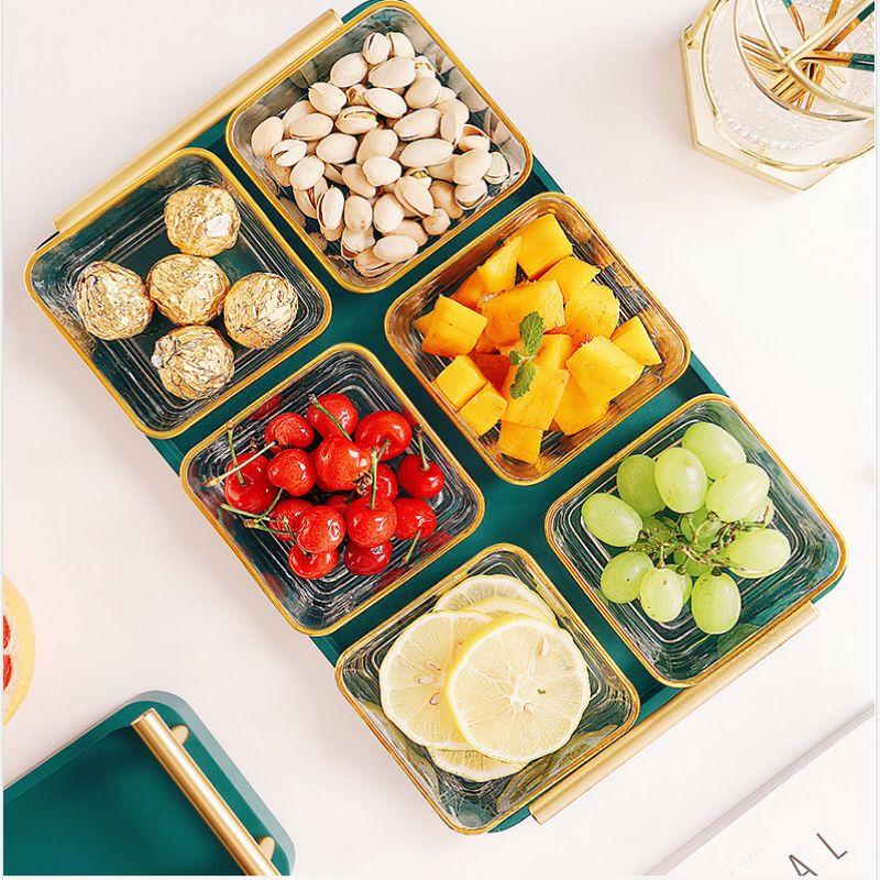 MinNa Divided Glass Snack Platter 1 set