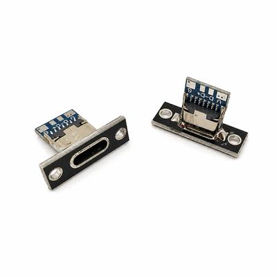 5/20pcs Type-C Jack Type-C 2/4 Pin Female Connector Jack Charging Port Type C Socket Electrical Charging Base With Fixing Plate
