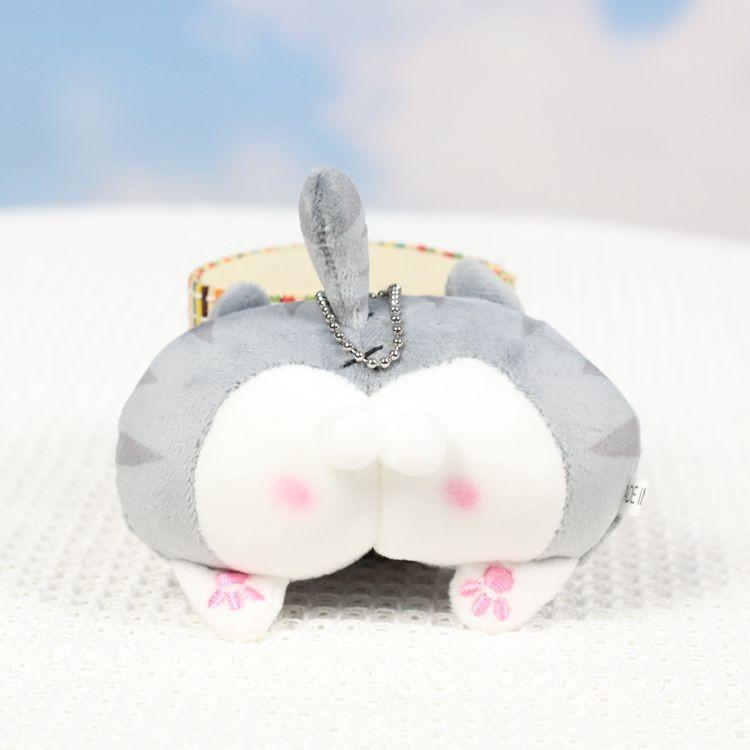 Adorable Animal Butt Keychain Plush Toy Doll Cute Peachy Bottom For Backpack