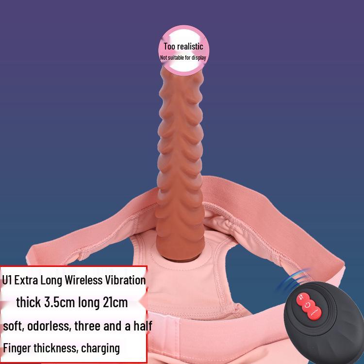 Moteriškos nešiojamos itin didelės vibratorinės kelnaitės-dildės, skirtos diskretiškam naudojimui lauke