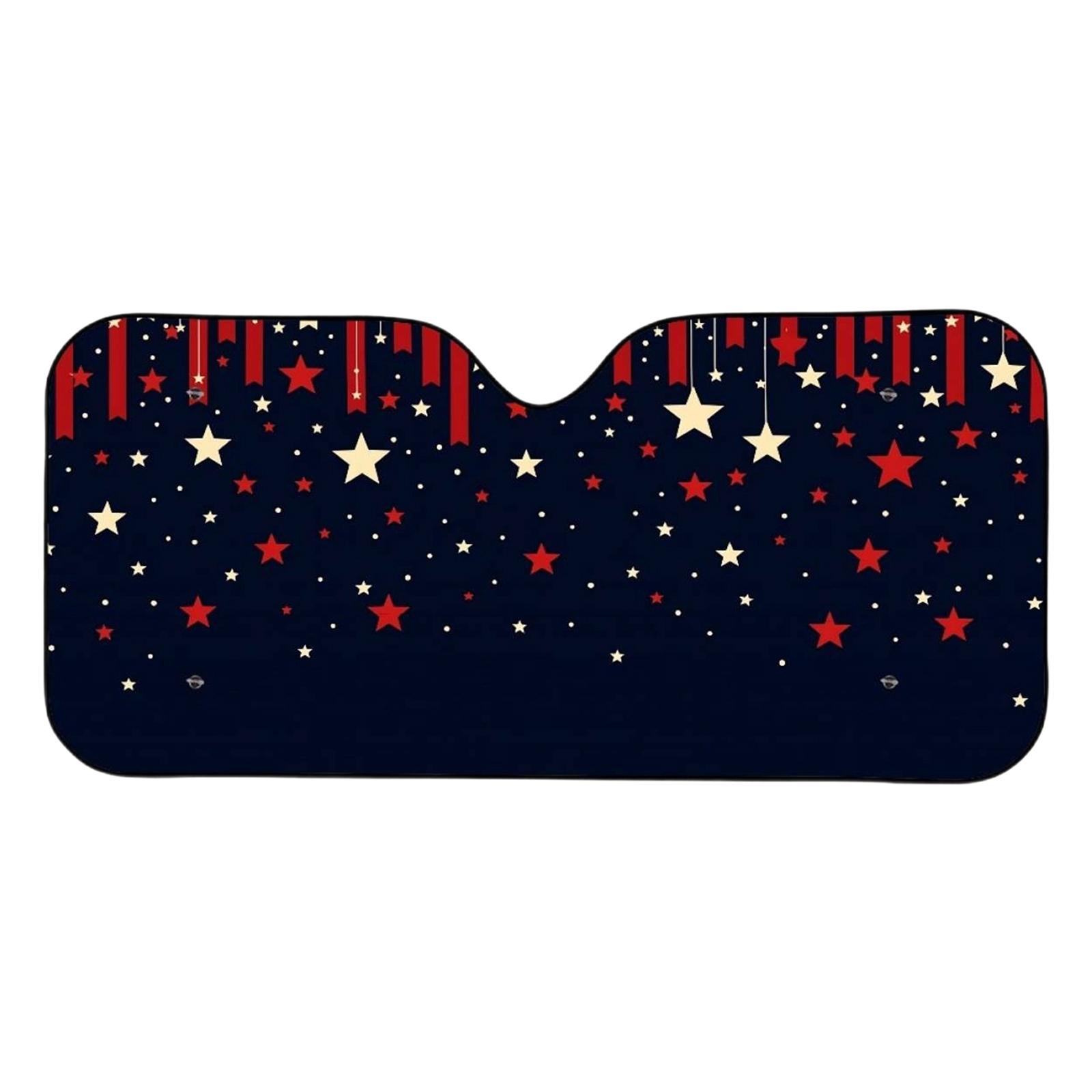 

American Flag Print Car Sunshade Windshield Sunshade Front Window Sun Blocker One Size
