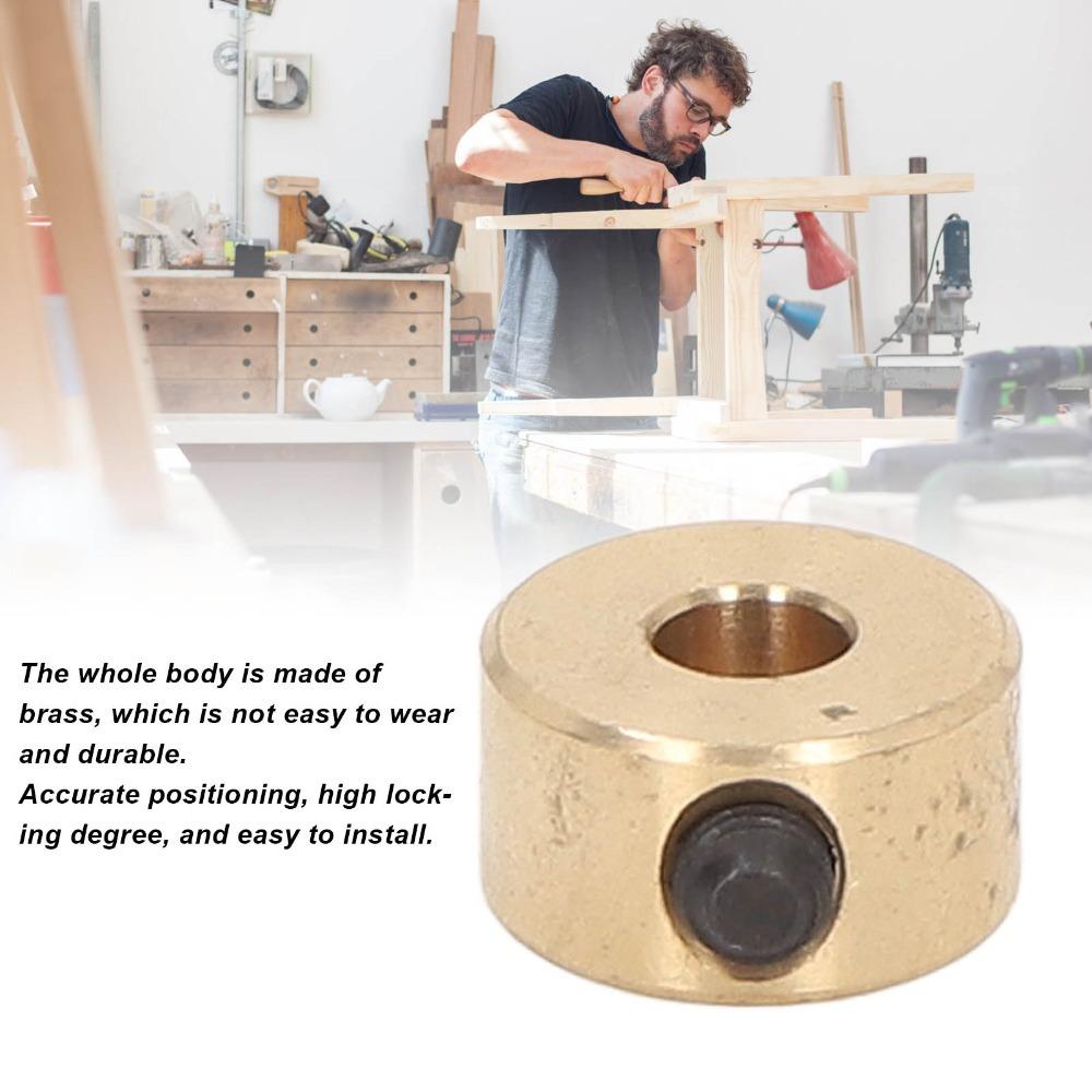 

Shaft Positioner Brass Drill Bit Brass Material Depth Stop Collar Drill Stop Collar Woodworking 6mm
