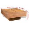  Square Mango Wood Coffee Table, Brown