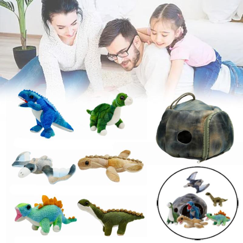 Adorable Plush Dinosaur Toys Set Featuring Realistic Pterodactyl T-rex And Long Neck Dinosaurs For Home Decoration