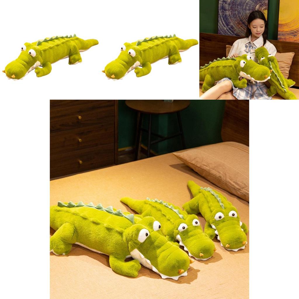 Plush Crocodile Pillow With Large Eyes And Short Plush For Girls Sleep Comfort