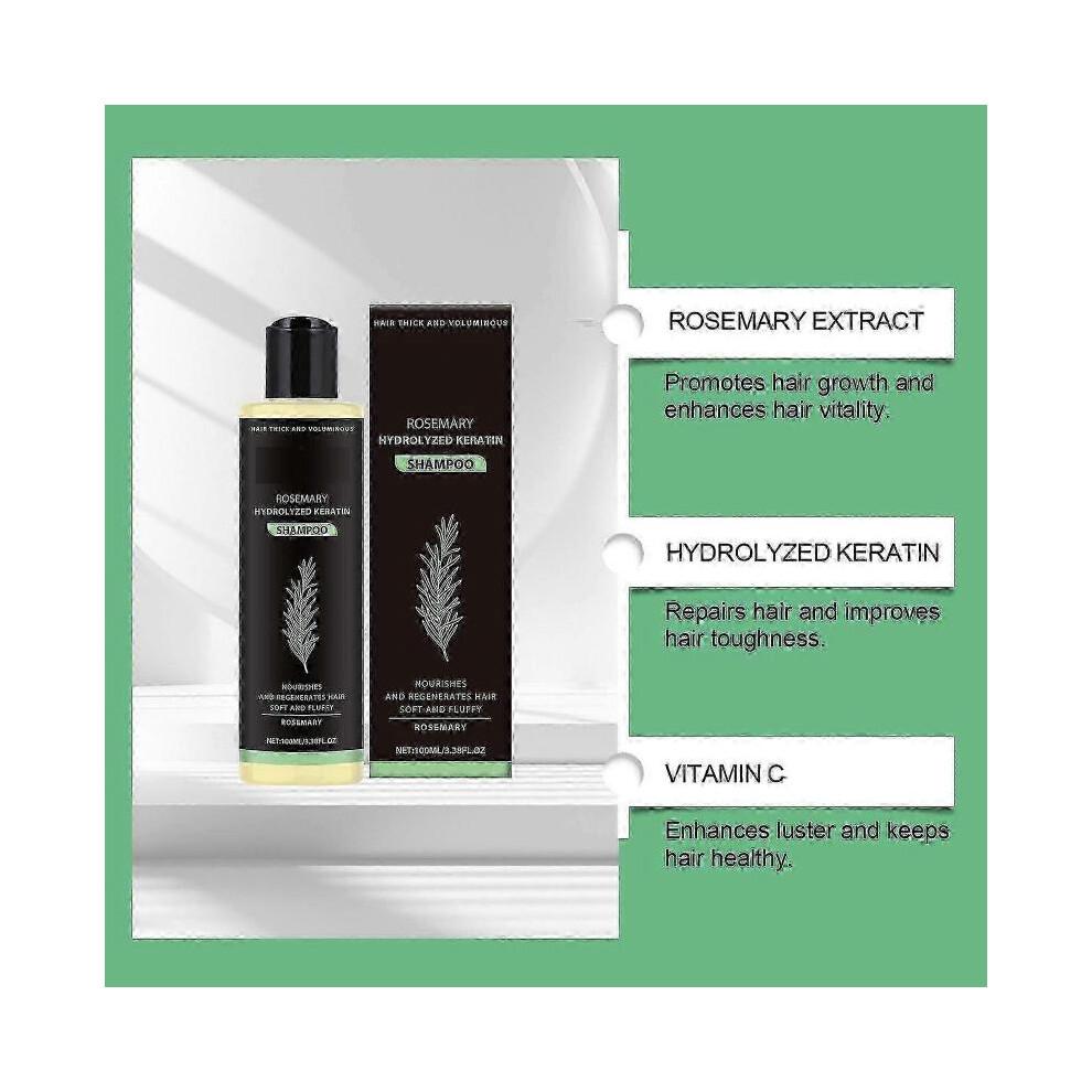 Bio-Shampoo mit Rosmarin für das Haarwachstum, hydrolysiertes Keratin, verdickend und stärkend, pflegt das Haar geschmeidig.