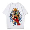One Piece Luffy Gear 5 Nika Unisex Tshirt 2026 Summer New Popular Anime Print American Casual Family Short Sleeved Top
