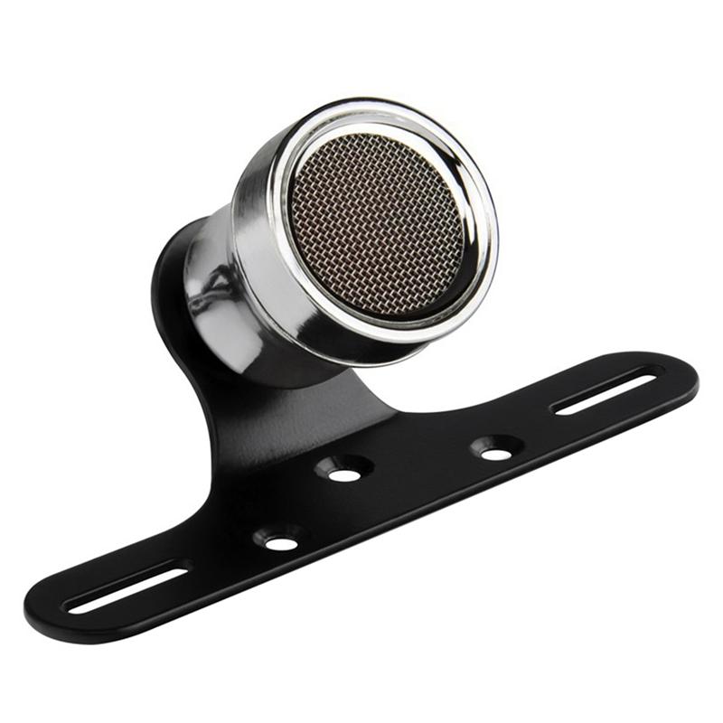 ABLZ-1 Piece Motorcycle Retro LED Tail Brake Stop Light Lamp License Plate Light Replacement Parts Accessories B BlackSilver