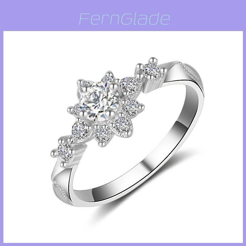 Women's Sweet Fashion Gold-plated Elegant Crystal Rhinestone Wedding Ring Sparkling With Timeless Class And Grace
