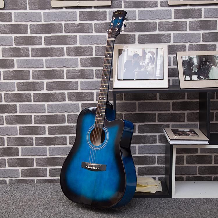 Bright Matte 41-Inch Folk Guitar - Perfect for Beginners